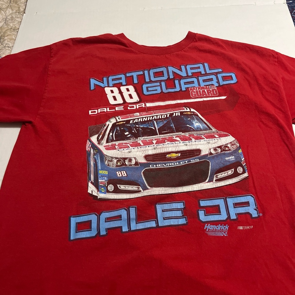 Nascar Red Crewneck with White Logo Print